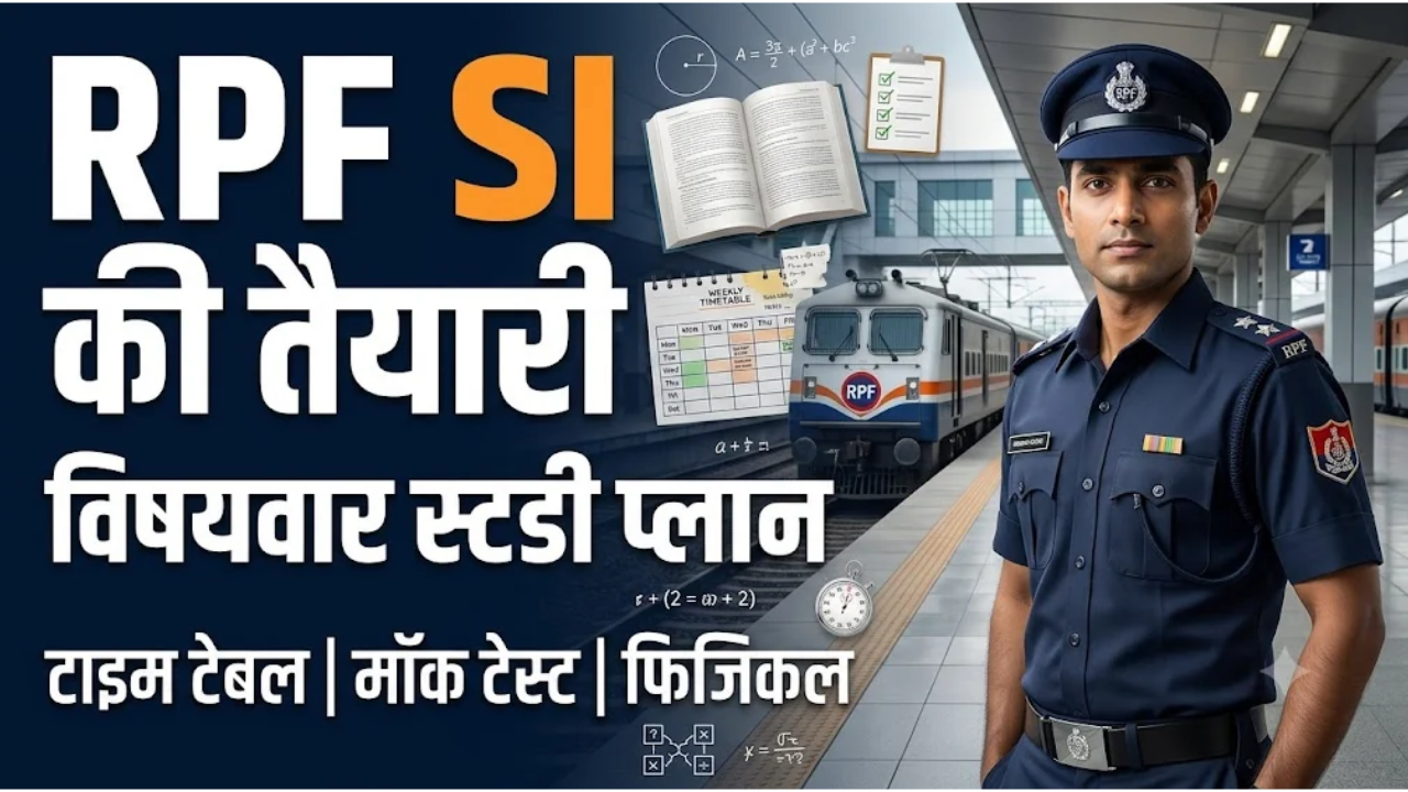 RPF SI कीतैयारीकेलिएविषयवारस्टडीप्लान