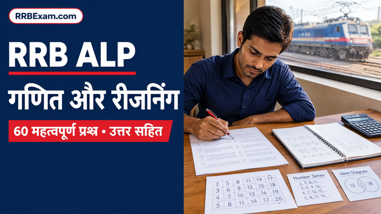 RRB ALP गणित और रीजनिंग के महत्वपूर्ण प्रश्न