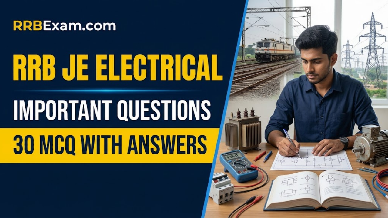 RRB JE Electrical Engineering के महत्वपूर्ण प्रश्न