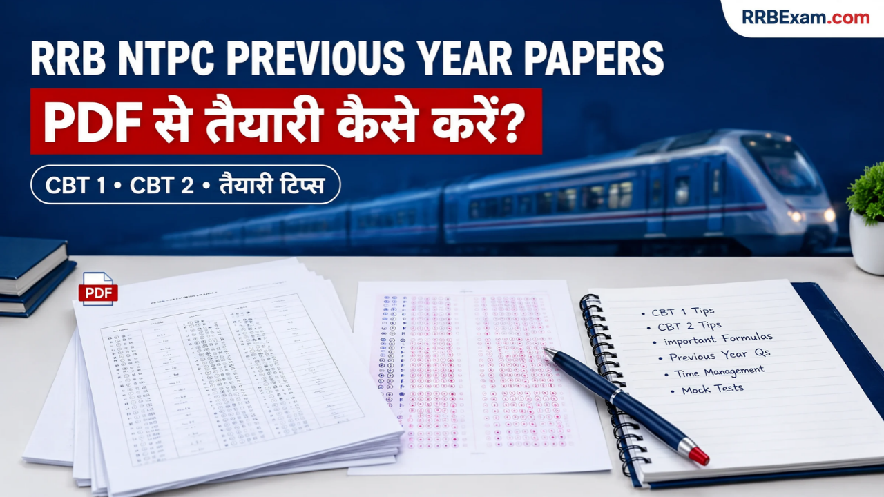 RRB NTPC पिछलेवर्षोंकेप्रश्नपत्र PDF: तैयारीकैसेकरें?