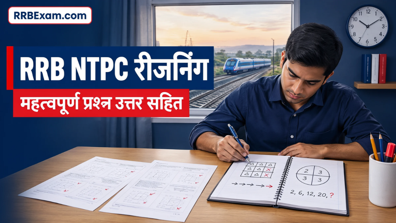 RRB NTPC रीजनिंग के महत्वपूर्ण प्रश्न