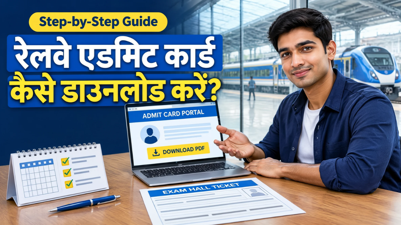 रेलवे एडमिट कार्ड कैसे डाउनलोड करें? जानें स्टेप-बाय-स्टेप प्रक्रिया