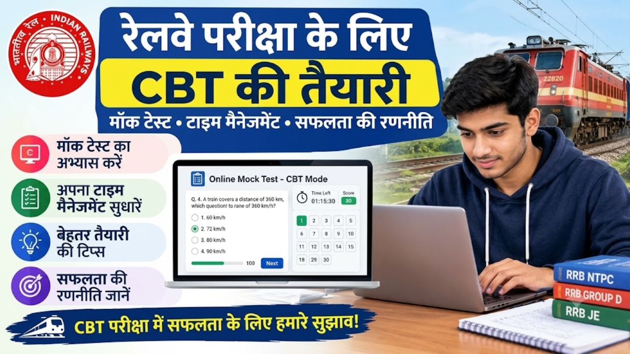 रेलवे परीक्षा के लिए कंप्यूटर आधारित टेस्ट (CBT) की तैयारी कैसे करें? पूरी गाइड