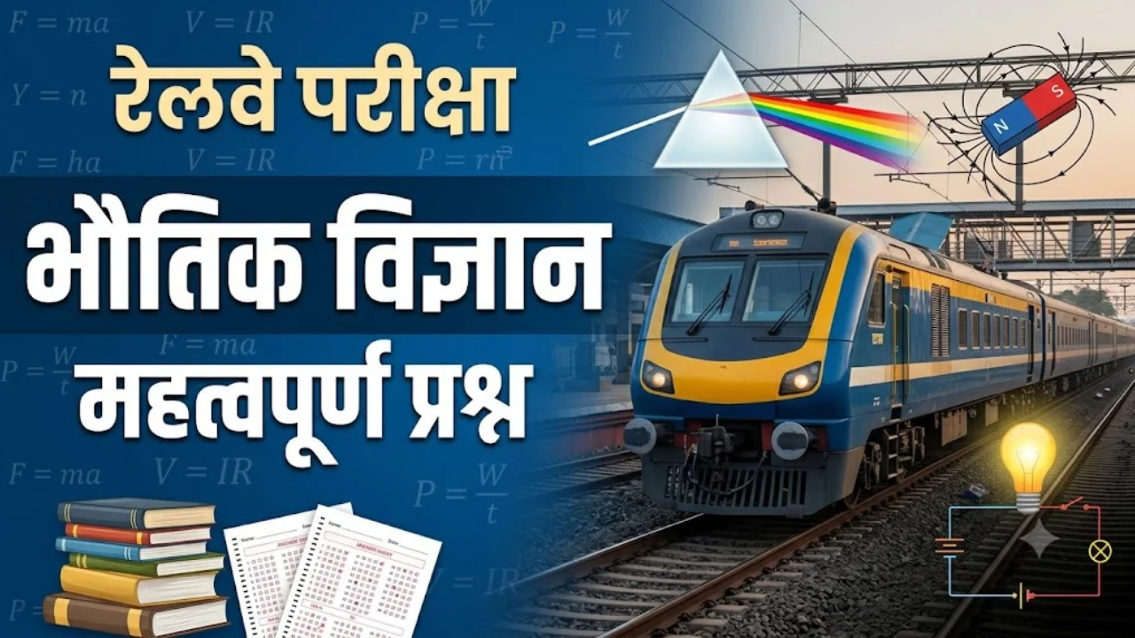 रेलवे परीक्षा के लिए भौतिक विज्ञान के महत्वपूर्ण प्रश्न