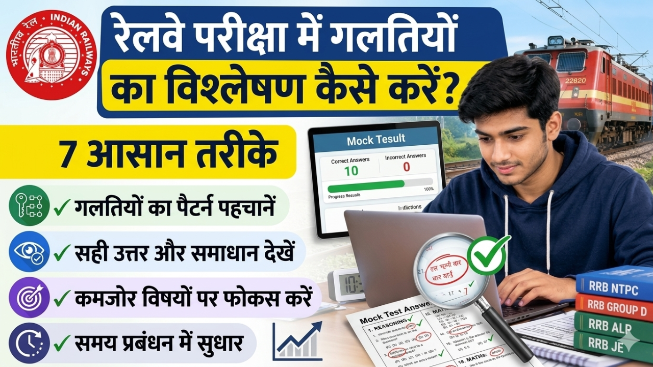 रेलवे परीक्षा में गलतियों का विश्लेषण क्या है?